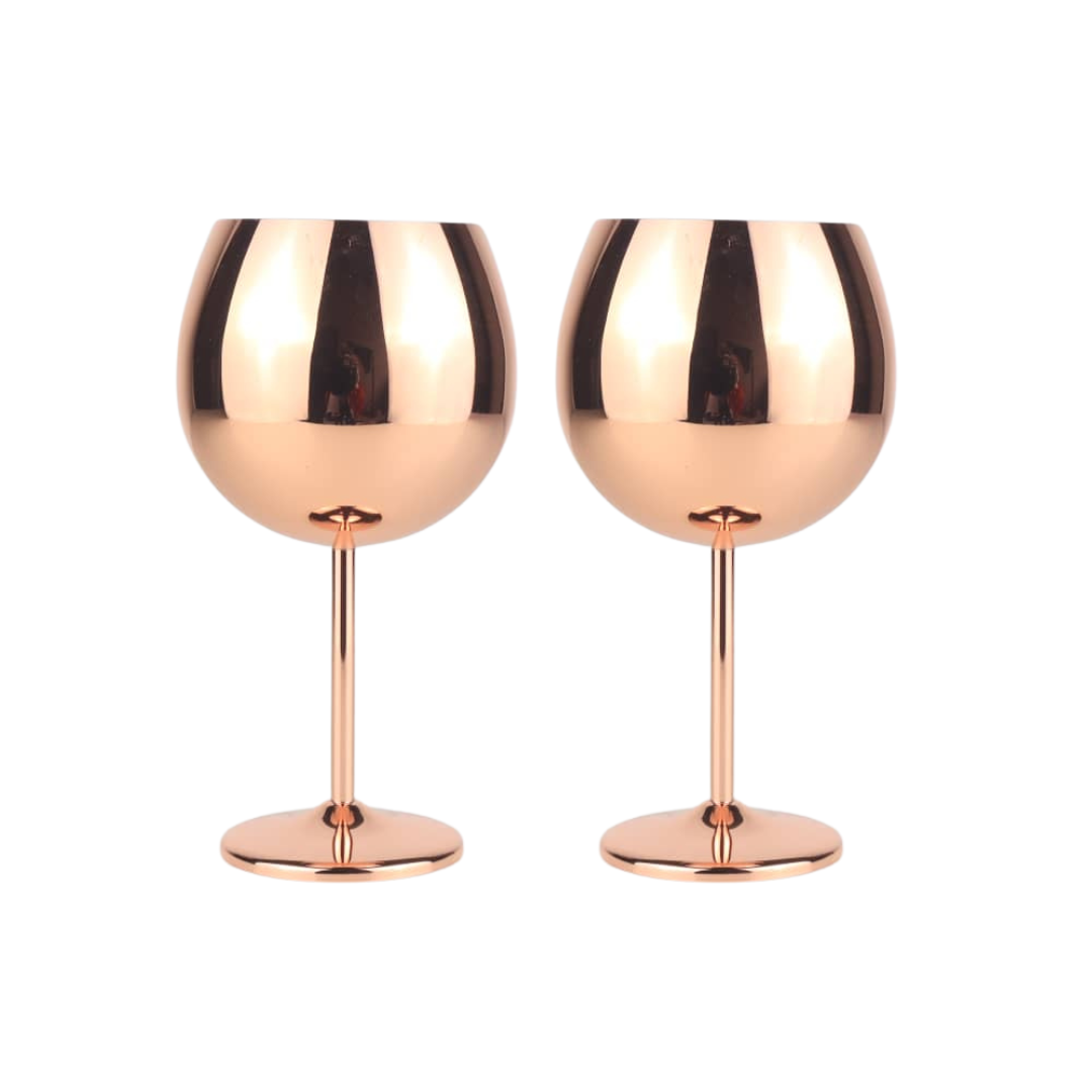 700ml (24 OZ) Stainless Steel Balloon Glasses (Set of 2)