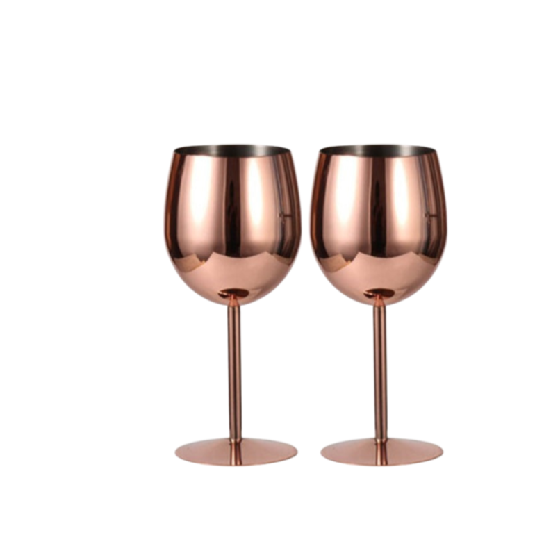 Rose Gold Stainless Steel Martini Glasses - Set Of 4