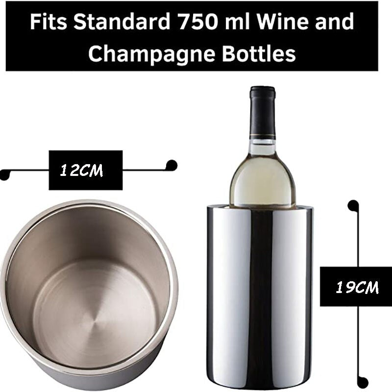 1.6L (54 OZ) Stainless Steel Insulated Wine Chiller